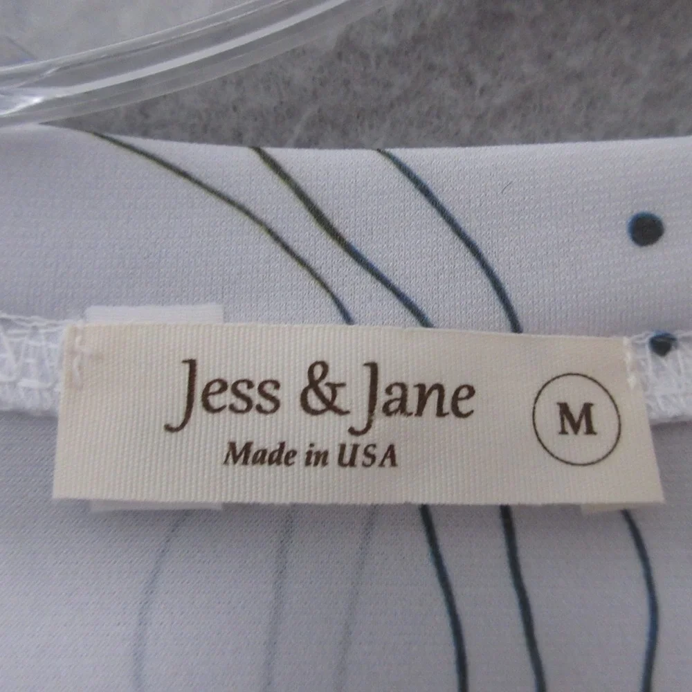 Jess & Jane Top Tunic Medium Colorful Geometric Distressed Art to Wear Lagenlook - Picture 5 of 12